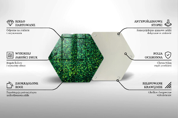 Chopping board glass Plant small leaves