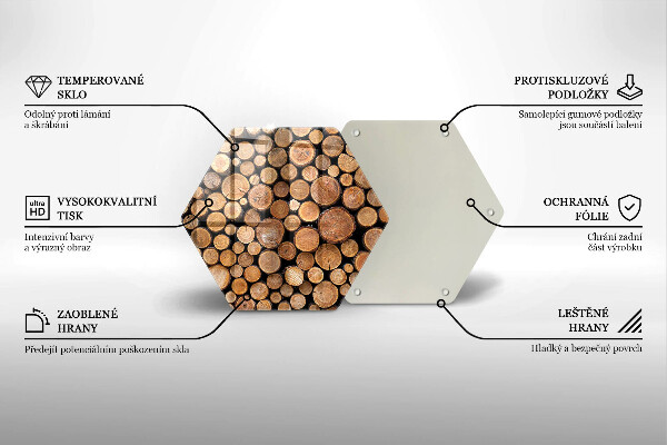 Chopping board glass Tree trunks