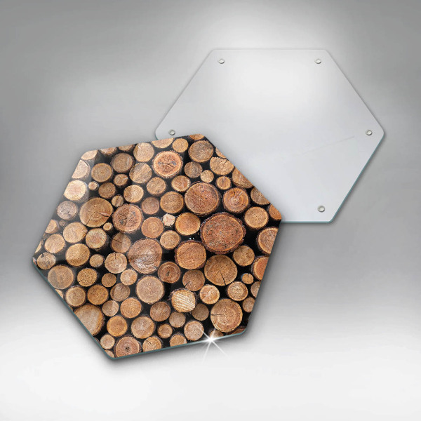 Chopping board glass Tree trunks