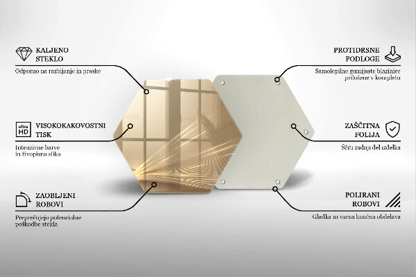 Chopping board glass Modern abstraction