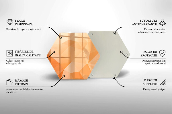 Chopping board glass Geomeric background