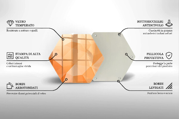 Chopping board glass Geomeric background