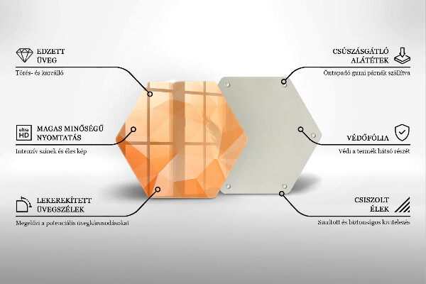 Chopping board glass Geomeric background