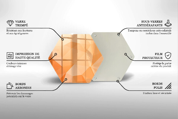 Chopping board glass Geomeric background