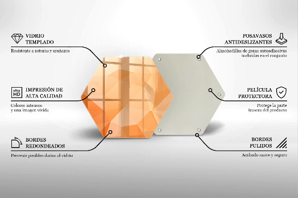 Chopping board glass Geomeric background