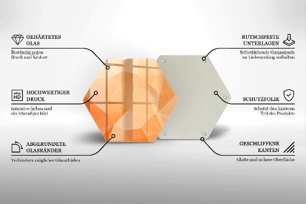 Chopping board glass Geomeric background