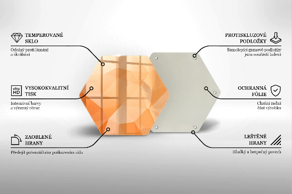 Chopping board glass Geomeric background