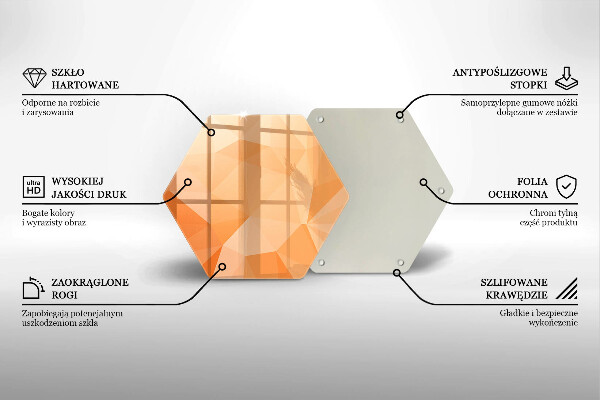 Chopping board glass Geomeric background