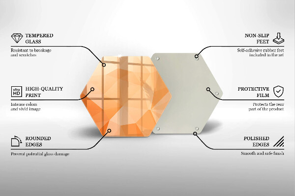 Chopping board glass Geomeric background