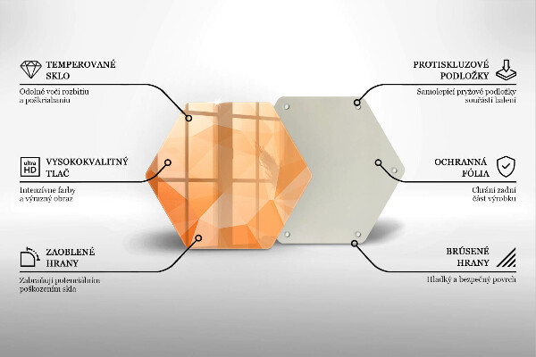 Chopping board glass Geomeric background