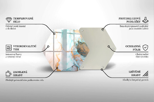 Chopping board glass Marble abstraction