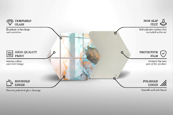 Chopping board glass Marble abstraction