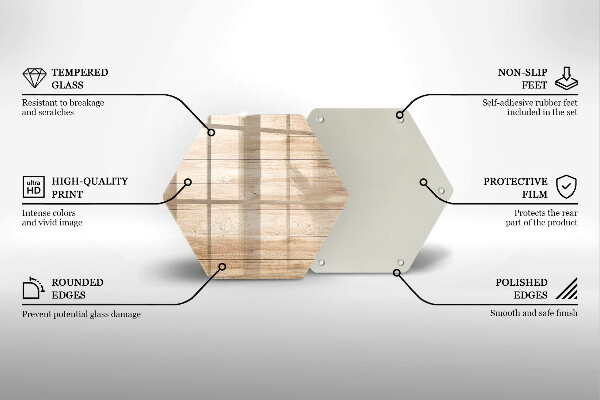 Chopping board glass Wooden planks