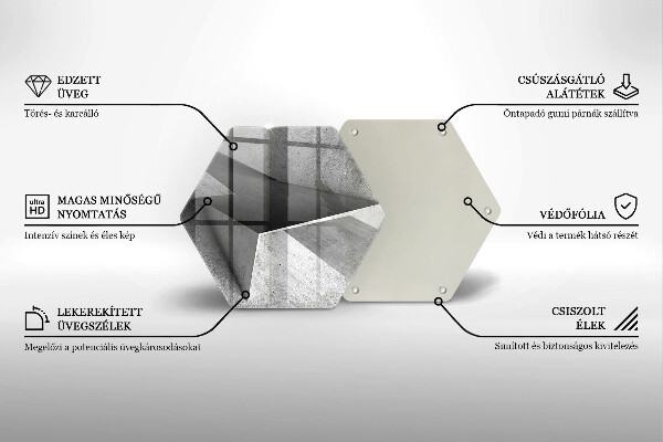 Chopping board glass Concrete abstraction