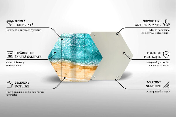 Chopping board glass Bank of the beach and the sea