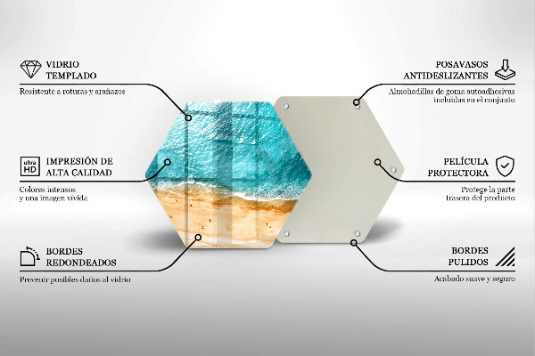 Chopping board glass Bank of the beach and the sea