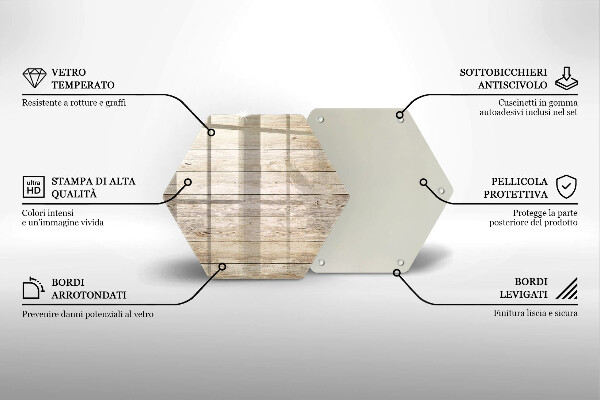 Chopping board glass Wooden planks