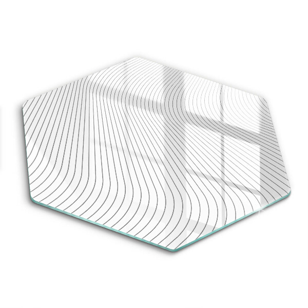 Chopping board glass Modern Line pattern