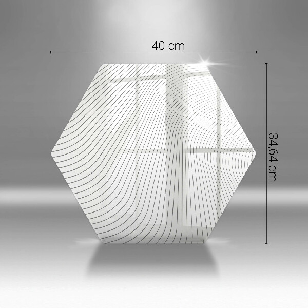 Chopping board glass Modern Line pattern