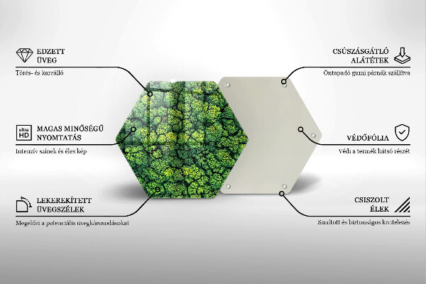 Glass chopping board Nature - moss plant