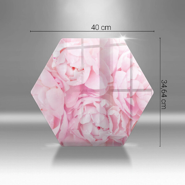 Kitchen worktop protector Delicate peonies