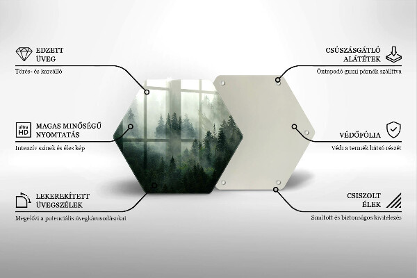 Kitchen worktop protector Landscape of a hazy forest
