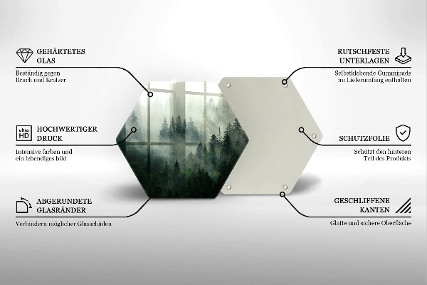 Kitchen worktop protector Landscape of a hazy forest