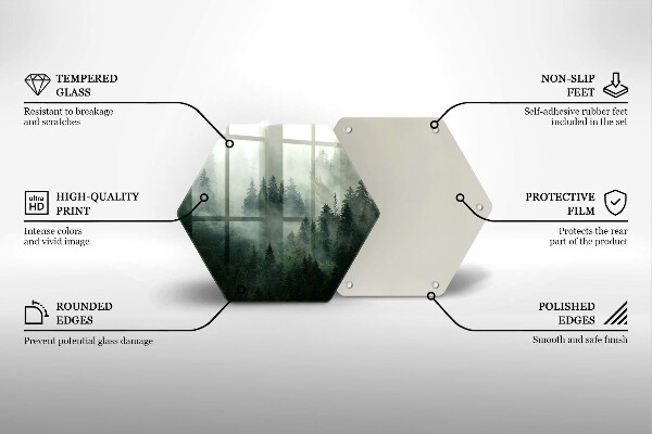 Kitchen worktop protector Landscape of a hazy forest