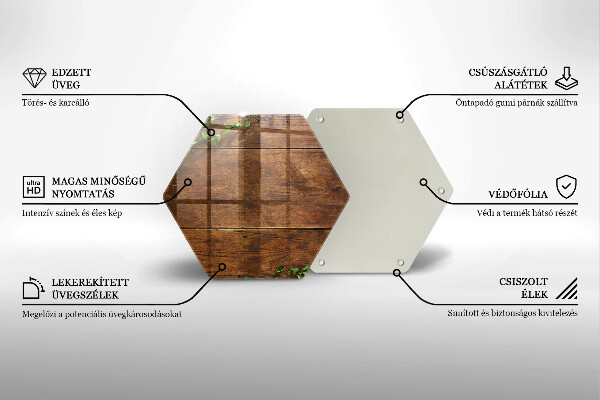 Kitchen worktop protector Wooden boards and leaves