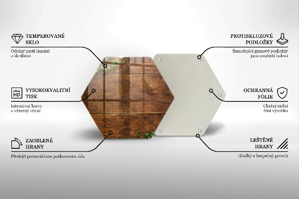 Kitchen worktop protector Wooden boards and leaves