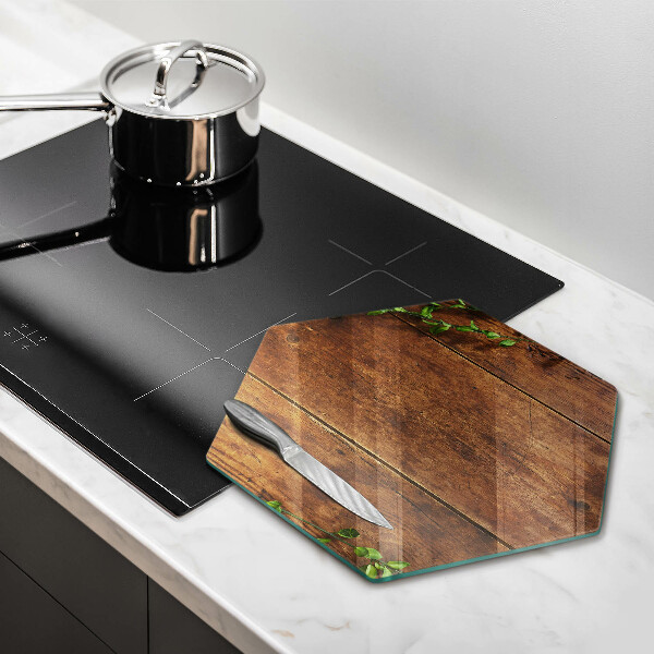 Kitchen worktop protector Wooden boards and leaves