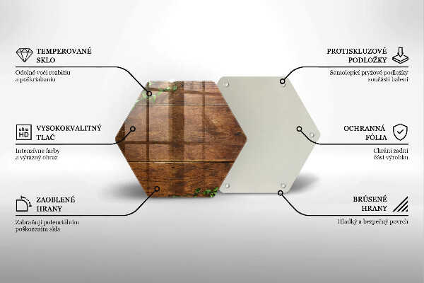 Kitchen worktop protector Wooden boards and leaves