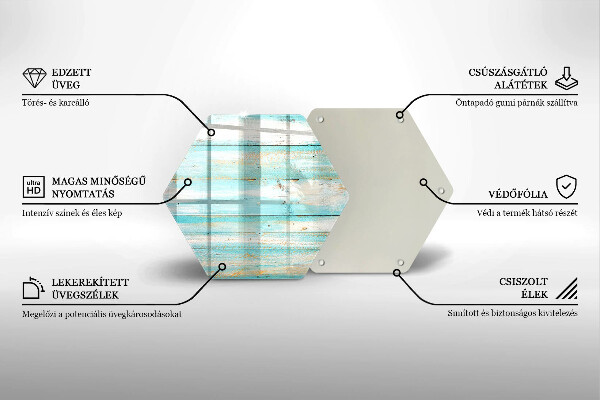 Kitchen worktop protector Vintage wood boards