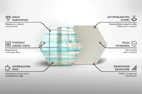 Kitchen worktop protector Vintage wood boards