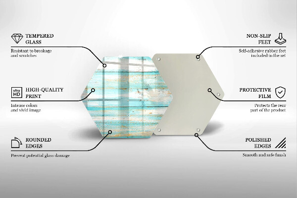 Kitchen worktop protector Vintage wood boards