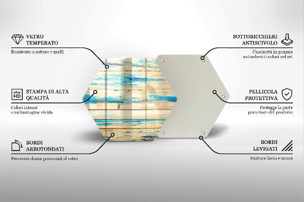 Kitchen worktop protector Retro boards wood