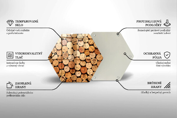 Kitchen worktop protector Wine corks pattern