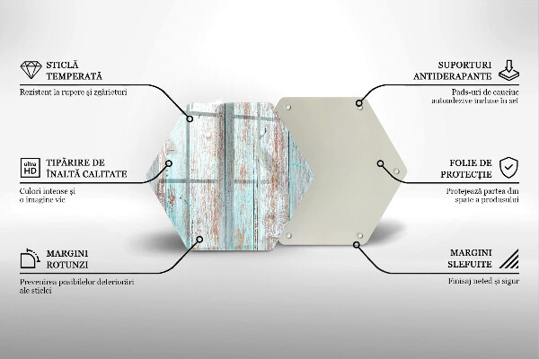 Kitchen worktop protector Old vintage boards