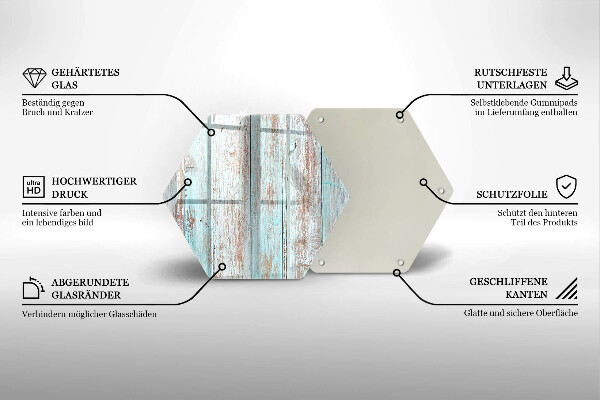 Kitchen worktop protector Old vintage boards