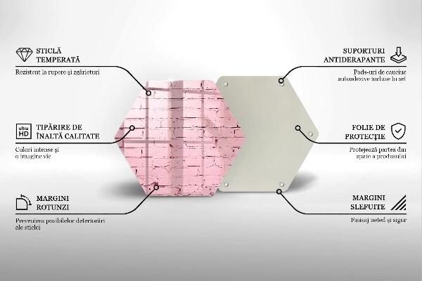 Kitchen worktop protector Pastel wall bricks