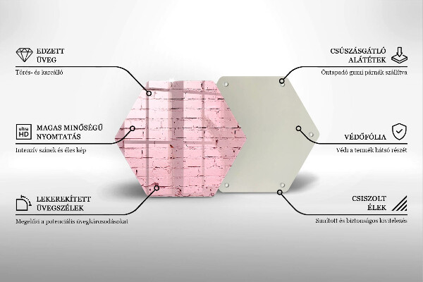 Kitchen worktop protector Pastel wall bricks