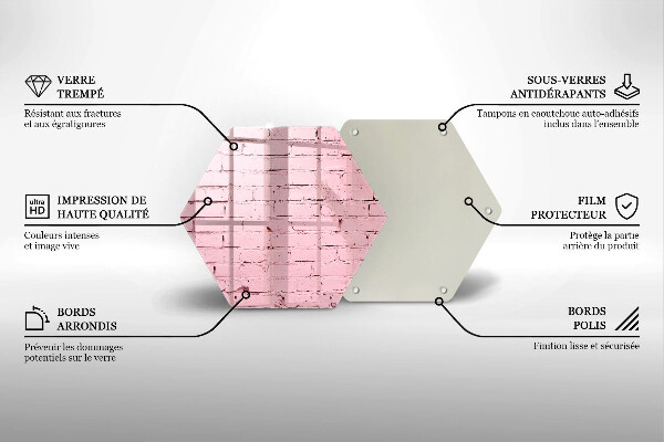 Kitchen worktop protector Pastel wall bricks