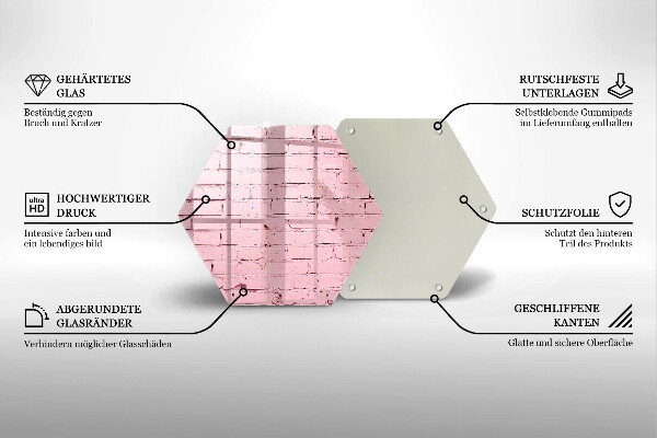 Kitchen worktop protector Pastel wall bricks