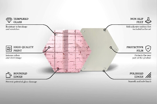 Kitchen worktop protector Pastel wall bricks