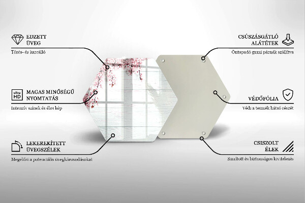 Kitchen worktop protector Flowers on the boards