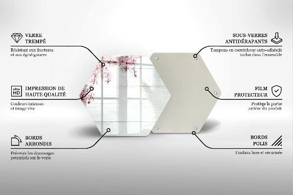 Kitchen worktop protector Flowers on the boards