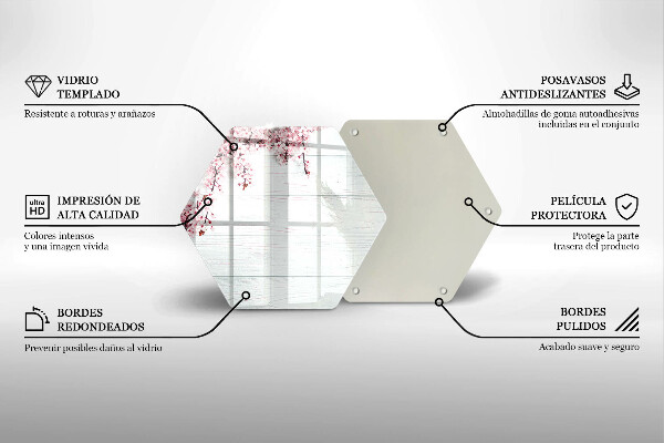 Kitchen worktop protector Flowers on the boards