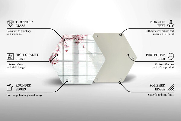 Kitchen worktop protector Flowers on the boards