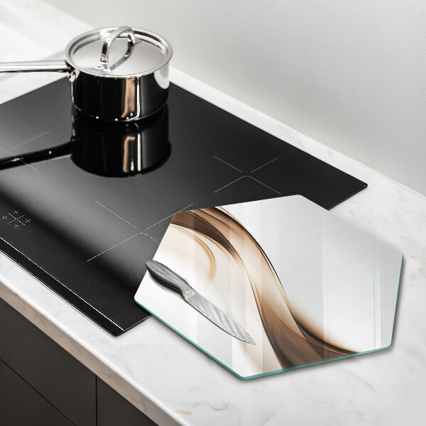 Kitchen worktop protector Abstraction brown lines