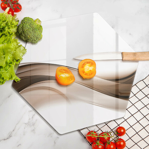 Kitchen worktop protector Abstraction brown lines